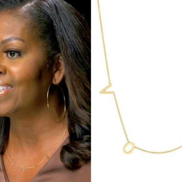 VOTE Necklace 14k Gold - Michelle Obama - ByChari - Picture 3 of 3